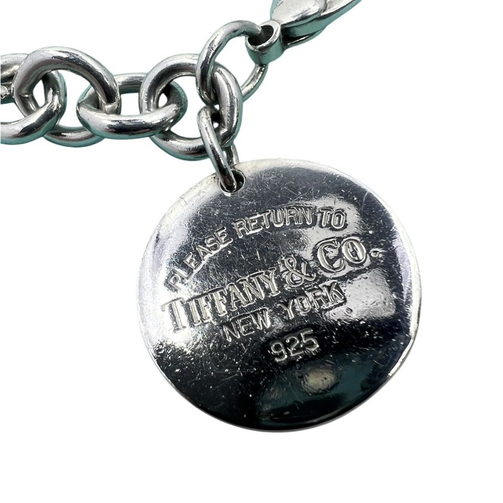 Tiffany & Co. Silver Return to Tiffany Round Tag Charm Bracelet 7.5” - Picture 3 of 4